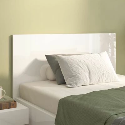 VidaXL Tête de lit Blanc brillant 120x1,5x80 cm Bois d'ingénierie 4 VidaXL Tête de lit Blanc brillant 120x1,5x80 cm Bois d'ingénierie – Image 2