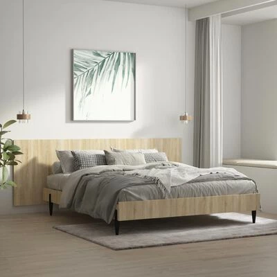 VidaXL Tête de lit murale Chêne sonoma 240x1,5x80 cm Bois d'ingénierie 4 VidaXL Tête de lit murale Chêne sonoma 240x1,5x80 cm Bois d'ingénierie – Image 2