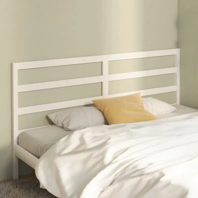 VidaXL Tête de lit Blanc 206x4x100 cm Bois massif de pin 4 VidaXL Tête de lit Blanc 206x4x100 cm Bois massif de pin – Image 2