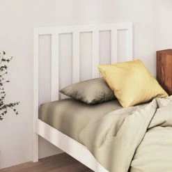 VidaXL Tête de lit Blanc 106x4x100 cm Bois massif de pin -Têtes et pieds de lit Soldes image 1 817676