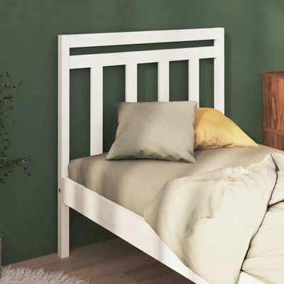 VidaXL Tête de lit Blanc 81x4x100 cm Bois massif de pin 4 VidaXL Tête de lit Blanc 81x4x100 cm Bois massif de pin – Image 2