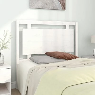 VidaXL Tête de lit Blanc 105,5x4x100 cm Bois massif de pin 4 VidaXL Tête de lit Blanc 105,5x4x100 cm Bois massif de pin – Image 2