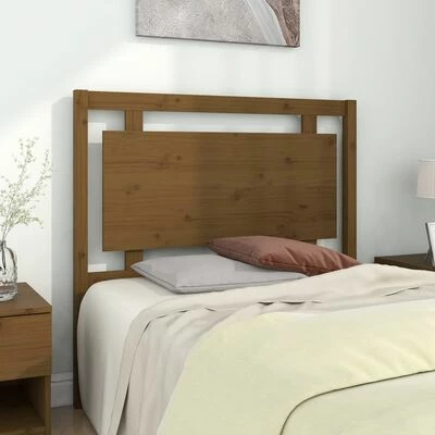 VidaXL Tête de lit Marron miel 105,5x4x100 cm Bois massif de pin 4 VidaXL Tête de lit Marron miel 105,5x4x100 cm Bois massif de pin – Image 2