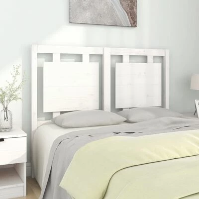 VidaXL Tête de lit Blanc 125,5x4x100 cm Bois massif de pin 4 VidaXL Tête de lit Blanc 125,5x4x100 cm Bois massif de pin – Image 2