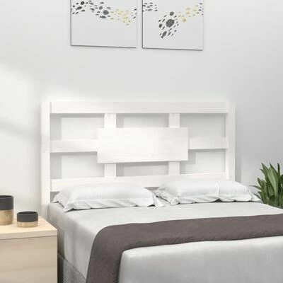 VidaXL Tête de lit Blanc 105,5x4x100 cm Bois massif de pin 4 VidaXL Tête de lit Blanc 105,5x4x100 cm Bois massif de pin – Image 2