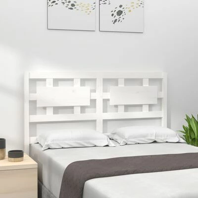 VidaXL Tête de lit Blanc 155,5x4x100 cm Bois massif de pin 4 VidaXL Tête de lit Blanc 155,5x4x100 cm Bois massif de pin – Image 2