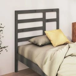 VidaXL Tête de lit Gris 106x4x104 cm Bois massif de pin 9 VidaXL Tête de lit Gris 106x4x104 cm Bois massif de pin -Têtes et pieds de lit Soldes image 1 818127