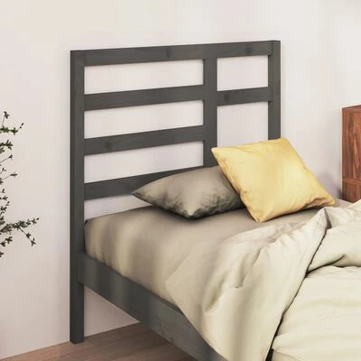 VidaXL Tête de lit Gris 106x4x104 cm Bois massif de pin 4 VidaXL Tête de lit Gris 106x4x104 cm Bois massif de pin – Image 2