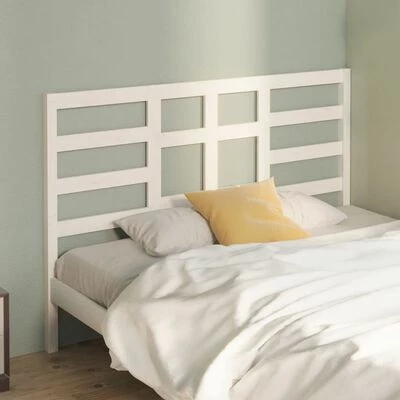 VidaXL Tête de lit Blanc 146x4x104 cm Bois massif de pin 4 VidaXL Tête de lit Blanc 146x4x104 cm Bois massif de pin – Image 2