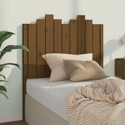 VidaXL Tête de lit Marron miel 96x4x110 cm Bois massif de pin 4 VidaXL Tête de lit Marron miel 96x4x110 cm Bois massif de pin – Image 2