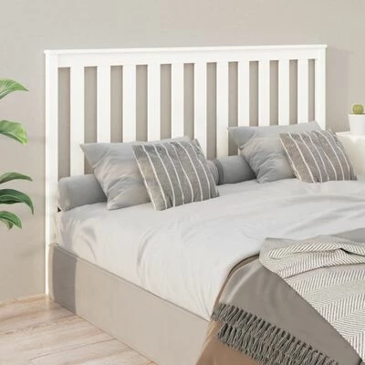 VidaXL Tête de lit Blanc 156x6x101 cm Bois massif de pin 4 VidaXL Tête de lit Blanc 156x6x101 cm Bois massif de pin – Image 2