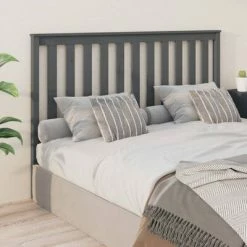 VidaXL Tête de lit Gris 166x6x101 cm Bois massif de pin -Têtes et pieds de lit Soldes image 1 818532