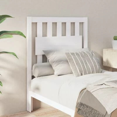 VidaXL Tête de lit Blanc 80,5x4x100 cm Bois massif de pin 4 VidaXL Tête de lit Blanc 80,5x4x100 cm Bois massif de pin – Image 2