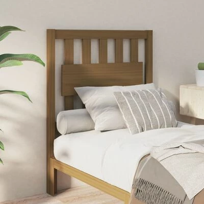 VidaXL Tête de lit Marron miel 80,5x4x100 cm Bois massif de pin 4 VidaXL Tête de lit Marron miel 80,5x4x100 cm Bois massif de pin – Image 2