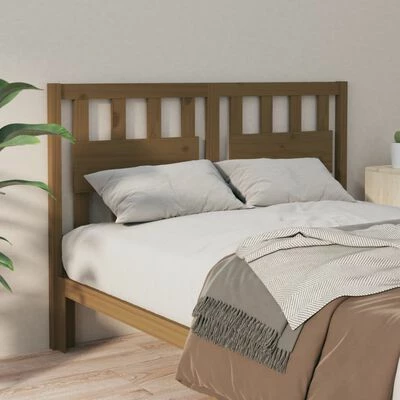 VidaXL Tête de lit Marron miel 140,5x4x100 cm Bois massif de pin 4 VidaXL Tête de lit Marron miel 140,5x4x100 cm Bois massif de pin – Image 2