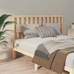 VidaXL Tête de lit 155,5x4x100 cm Bois massif de pin -Têtes et pieds de lit Soldes image 1 818575