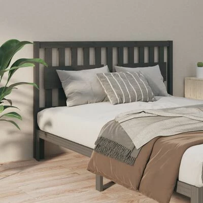 VidaXL Tête de lit Gris 165,5x4x100 cm Bois massif de pin 4 VidaXL Tête de lit Gris 165,5x4x100 cm Bois massif de pin – Image 2