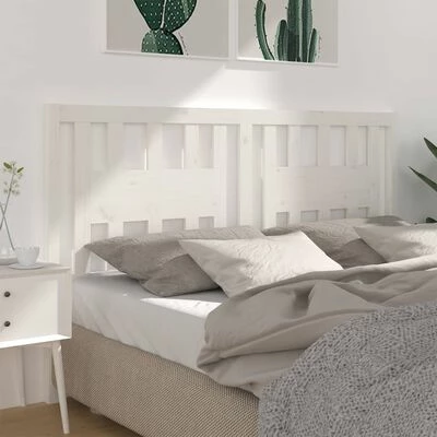 VidaXL Tête de lit Blanc 146x4x100 cm Bois massif de pin 4 VidaXL Tête de lit Blanc 146x4x100 cm Bois massif de pin – Image 2