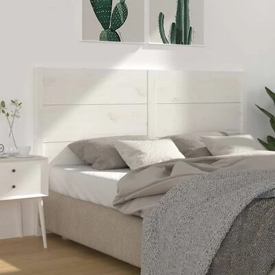 VidaXL Tête de lit Blanc 166x4x100 cm Bois massif de pin 4 VidaXL Tête de lit Blanc 166x4x100 cm Bois massif de pin – Image 2