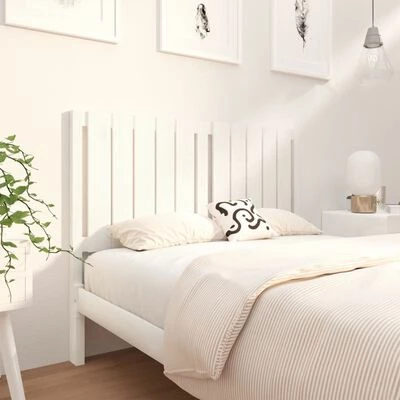 VidaXL Tête de lit Blanc 125,5x4x100 cm Bois massif de pin 4 VidaXL Tête de lit Blanc 125,5x4x100 cm Bois massif de pin – Image 2