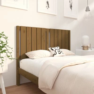 VidaXL Tête de lit Marron miel 125,5x4x100 cm Bois massif de pin 4 VidaXL Tête de lit Marron miel 125,5x4x100 cm Bois massif de pin – Image 2