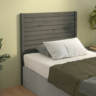 VidaXL Tête de lit Gris 96x4x100 cm Bois massif de pin 4 VidaXL Tête de lit Gris 96x4x100 cm Bois massif de pin – Image 2