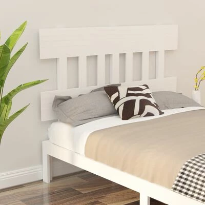 VidaXL Tête de lit Blanc 203,5x3x81 cm Bois massif de pin 4 VidaXL Tête de lit Blanc 203,5x3x81 cm Bois massif de pin – Image 2