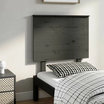 VidaXL Tête de lit Gris 79x6x82,5 cm Bois massif de pin 4 VidaXL Tête de lit Gris 79x6x82,5 cm Bois massif de pin – Image 2