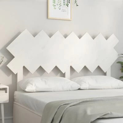 VidaXL Tête de lit Blanc 141x3x80,5 cm Bois massif de pin 4 VidaXL Tête de lit Blanc 141x3x80,5 cm Bois massif de pin – Image 2