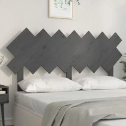 VidaXL Tête de lit Gris 151,5x3x81 cm Bois massif de pin 9 VidaXL Tête de lit Gris 151,5x3x81 cm Bois massif de pin -Têtes et pieds de lit Soldes image 1 819227