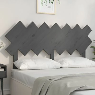 VidaXL Tête de lit Gris 151,5x3x81 cm Bois massif de pin 4 VidaXL Tête de lit Gris 151,5x3x81 cm Bois massif de pin – Image 2
