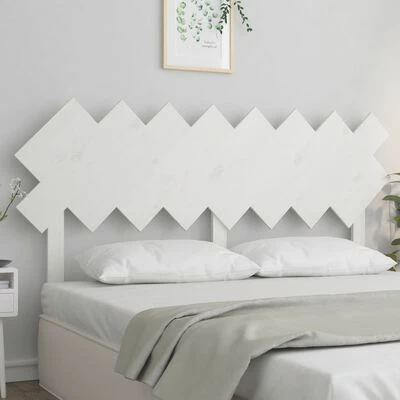 VidaXL Tête de lit Blanc 159,5x3x80,5 cm Bois massif de pin 4 VidaXL Tête de lit Blanc 159,5x3x80,5 cm Bois massif de pin – Image 2