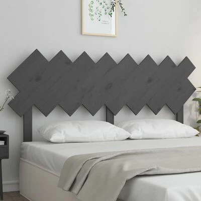 VidaXL Tête de lit Gris 159,5x3x80,5 cm Bois massif de pin 4 VidaXL Tête de lit Gris 159,5x3x80,5 cm Bois massif de pin – Image 2