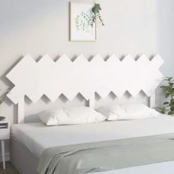 VidaXL Tête de lit Blanc 178x3x80,5 cm Bois massif de pin -Têtes et pieds de lit Soldes image 1 819236