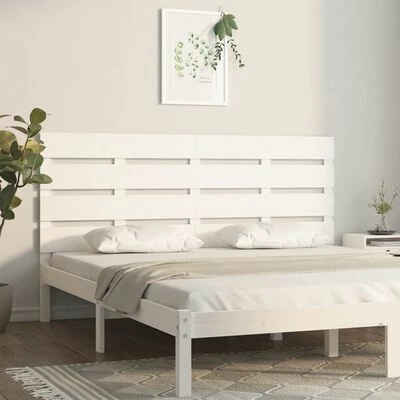 VidaXL Tête de lit Blanc 135x3x80 cm Bois massif de pin 4 VidaXL Tête de lit Blanc 135x3x80 cm Bois massif de pin – Image 2