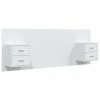 VidaXL Tête de lit avec armoires Blanc Bois d'ingénierie -Têtes et pieds de lit Soldes image 2 3115684