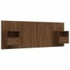 VidaXL Tête de lit avec armoires Chêne marron Bois d'ingénierie -Têtes et pieds de lit Soldes image 2 3115699
