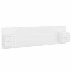 VidaXL Tête de lit avec armoires Blanc brillant Bois d'ingénierie