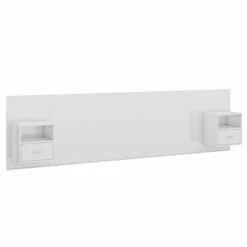 VidaXL Tête de lit avec armoires Blanc brillant Bois d'ingénierie