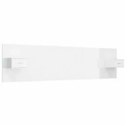 VidaXL Tête de lit avec armoires Blanc brillant Bois d'ingénierie