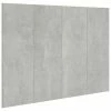 VidaXL Tête de lit Gris béton 120x1,5x80 cm Bois d'ingénierie -Têtes et pieds de lit Soldes image 2 811029