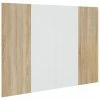 VidaXL Tête de lit Blanc chêne sonoma 120x1,5x80 cm Bois d'ingénierie