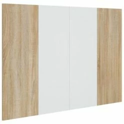 VidaXL Tête de lit Blanc chêne sonoma 120x1,5x80 cm Bois d'ingénierie