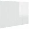 VidaXL Tête de lit Blanc brillant 120x1,5x80 cm Bois d'ingénierie -Têtes et pieds de lit Soldes image 2 811031