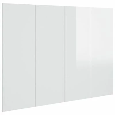 VidaXL Tête de lit Blanc brillant 120x1,5x80 cm Bois d'ingénierie 3 VidaXL Tête de lit Blanc brillant 120x1,5x80 cm Bois d'ingénierie
