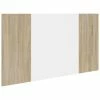 VidaXL Tête de lit Blanc chêne sonoma 160x1,5x80 cm Bois d'ingénierie 1 VidaXL Tête de lit Blanc chêne sonoma 160x1,5x80 cm Bois d'ingénierie -Têtes et pieds de lit Soldes image 2 811039