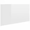 VidaXL Tête de lit Blanc brillant 160x1,5x80 cm Bois d'ingénierie