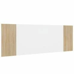 Têtes et pieds de lit Soldes 20 VidaXL Tête de lit murale Blanc et chêne sonoma 240x1,5x80 cm