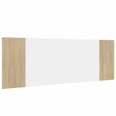 VidaXL Tête de lit murale Blanc et chêne sonoma 240x1,5x80 cm 3 VidaXL Tête de lit murale Blanc et chêne sonoma 240x1,5x80 cm