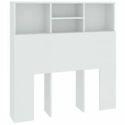 VidaXL Armoire de tête de lit Blanc 100x19x103,5 cm